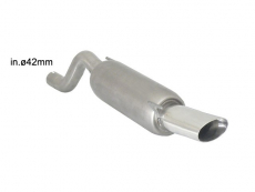 Endschalldämpfer in Edelstahl mit ER 110x65 mm oval Sport Line 