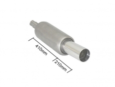 Universal - Endschalldämpfer in Edelstahl mit ER 90 mm rund Sport Line