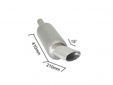 Universal - Endschalldämpfer in Edelstahl mit ER 110 x 65 mm oval Sport Line
