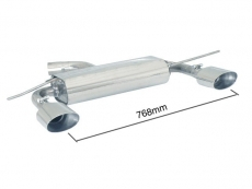 Endschalldämpfer in Edelstahl rechts/links mit je ER 135x90 mm oval Sport Line