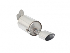 Stainless steel rear silencer with oval Sport Line tail pipe 135x90 mm