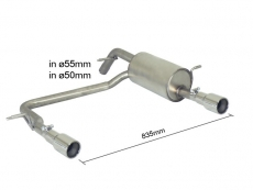 Endschalldämpfer in Edelstahl rechts/links mit ER 90 mm rund