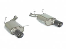 Endschalldämpfer in Edelstahl rechts/links mit ER 90 mm rund Carbon Shot