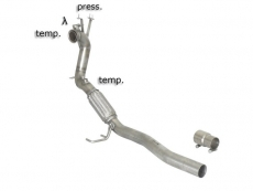 Stainless steel cat replacement pipe + particulate filter replacement pipe group n    Requires ECU remap