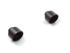 Endrohr 2 / 129 mm rund schräg Black in Edelstahl Installiert als Kit mit 50.0748.40 / 50.0772.40 / 50.0793.40