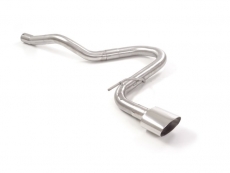 Stainless steel rear tube group N with oval Sport Line tail pipe 135x90 mm Oversized exhaust pipe diameter 60 mm  Replaces the first and second rear silencer.