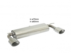 Endschalldämpfer in Edelstahl rechts/links mit je ER 135x90 mm oval Sport Line