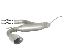 Endschalldämpfer in Edelstahl mit ER 135x90 mm oval Sport Line