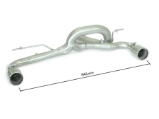 Endrohren Gruppe N in Edelstahl rechts/links mit je ER 90 mm rund Anpassung der originalen Heckschürze erforderlich oder Rieger Heckansatz an "M-Sport Technik" Heckschürze Rieger cod.