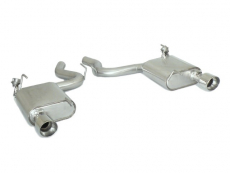 Endschalldämpfer in Edelstahl rechts/links mit pneumatischer Abgasklappe und Fernbedienung und mit ER 102 mm rund Sport Line Vergrößerter Rohrdurchmesser 70 mm