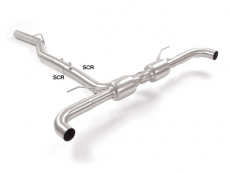 Endschalldämpfer in Edelstahl rechts/links für die original ästhetische Endröhre Vergrößerter Rohrdurchmesser 70 mm Nur kompatibel für Fahrzeuge mit Ad-Blue