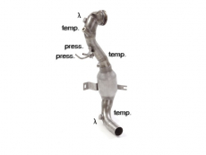 Katalysator Gruppe N + Partikelfilter-Ersatzrohr Gruppe N in Edelstahl  Programmierung des Steuergeräts erforderlich