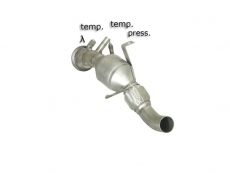 Katalysator Gruppe N + Partikelfilter-Ersatzrohr Gruppe N in Edelstahl