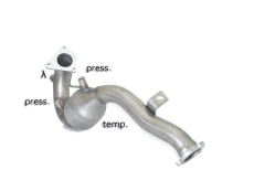 Katalysator Gruppe N + Partikelfilter-Ersatzrohr Gruppe N in Edelstahl - mot.CAP / CCW (2967cc) Lange Variante - >>05/2008Programmierung des Steuergeräts erforderlich