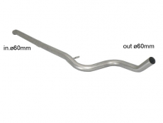 Mittelrohr in Edelstahl - Vergrößerter Rohrdurchmesser 60 mm