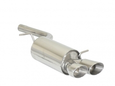 Endschalldämpfer in Edelstahl mit je ER 2x80 mm rund Sport Line versetzt