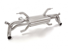 Endschalldämpfer in Edelstahl Gruppe N Mit pneumatischen Abgasklappe.