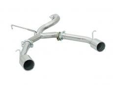 Stainless steel rear tube group N left/right each with round tail pipe 102 mm - Original rear bumper modification is required