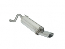 Stainless steel rear silencer with oval tail pipe 115x70 mm