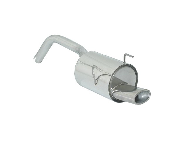 Stainless steel rear silencer with oval tail pipe 115X70 mm