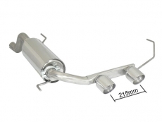 Endschalldämpfer in Edelstahl mit zentralem ER 2x90 mm rund Sport Line