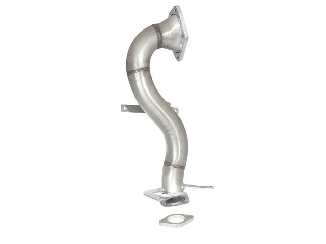 Stainless steel cat replacement pipe group N with flange to weld on the original