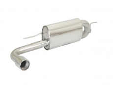 Stainless steel rear silencer with round tail pipe 90