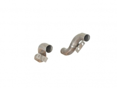 Rear pipes in stainless steel with valves and silencer removal