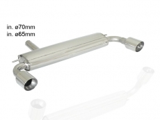 Endschalldämpfer in Edelstahl rechts/links mit ER 90 mm rund Sport Line