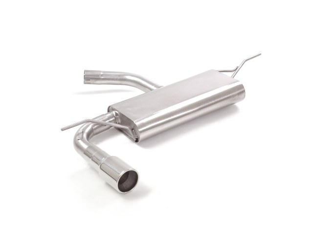 Stainless steel rear silencer with round tail pipe 2x90 mm 