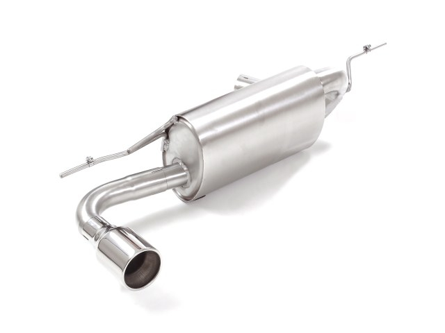Stainless steel rear silencer with round tail pipe 90 mm  