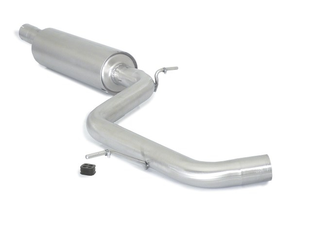 Stainless steel centre silencer - Oversized exhaust pipe diameter 70 mm