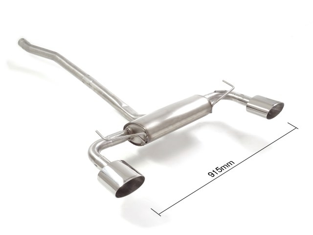 Endschalldämpfer in Edelstahl rechts/links mit je ER 135x90 mm oval Sport Line 