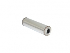 Universaldämpfer in Edelstahl 120 mm rund - Länge 450 mm - perforiertes Innenrohr mit 60 mm Durchm