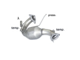 Catalyst group n + stainless steel particulate filter replacement pipe group n - mot.CKV / CDU (2967cc) Requires ECU remap