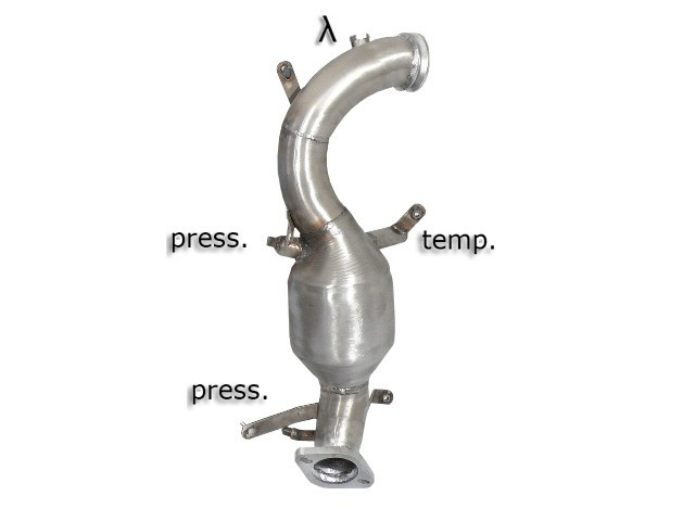 Katalysator Gruppe N + Partikelfilter-Ersatzrohr Gruppe N in EdelstahlProgrammierung des Steuergeräts erforderlich