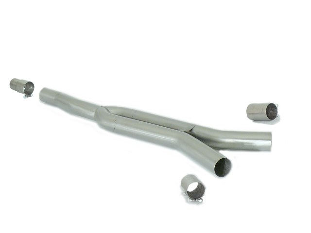 Mittelrohr Gruppe N in Edelstahl  Vergrößerter Rohrdurchmesser 70 mm