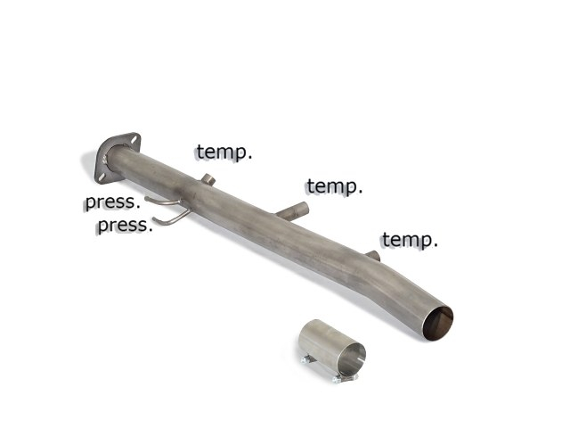 Stainless steel particulate filter replacement pipe group n    Requires ECU remap