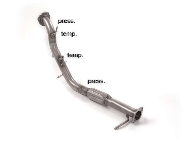 Kat-Ersatzrohr + Partikelfilter-Ersatzrohr Gruppe N in Edelstahl  Programmierung des Steuergeräts erforderlich