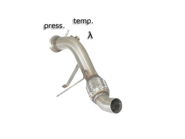 Kat-Ersatzrohr + Partikelfilter-Ersatzrohr Gruppe N in EdelstahlProgrammierung des Steuergeräts erforderlich