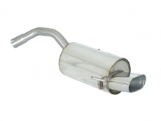 Endschalldämpfer in Edelstahl mit ER 128x80 mm oval