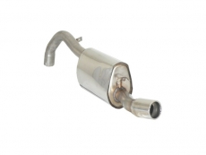 Stainless steel rear silencer with round tail pipe 80 mm