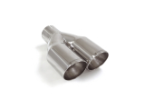 Endrohr 2x80 mm rund Sport Line in Edelstahl mit Eingangsrohr