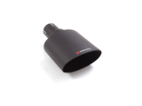 Endrohr 135x90 mm oval Sport Line Black in Edelstahl mit Eingangsrohr
