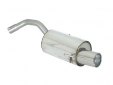 Stainless steel rear silencer with round tail pipe 102 mm