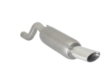 Stainless steel rear silencer with oval Sport Line tail pipe 110x65 mm 