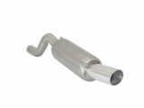Stainless steel rear silencer with round Sport Line tail pipe 90 mm