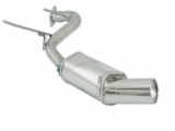Stainless steel rear silencer with round tail pipe 102 mm