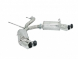 Stainless steel rear silencer left/right each with Dtm tail pipe 2x70 mm - Original rear bumper modification is required