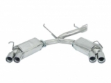 Stainless steel rear silencer left/right each with round tail pipe 2x70 mm - Original rear bumper modification is required